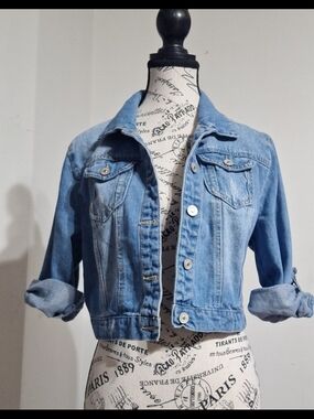 Highway Jeans Light Blue Cropped Denim Jacket
